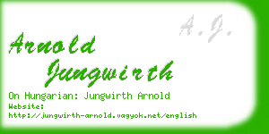 arnold jungwirth business card